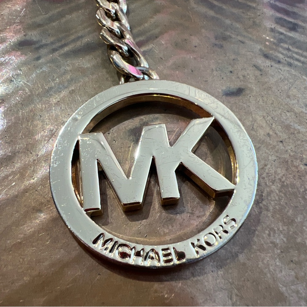 Michael Kors mk replacement bag charm hang tag 
gold tone.